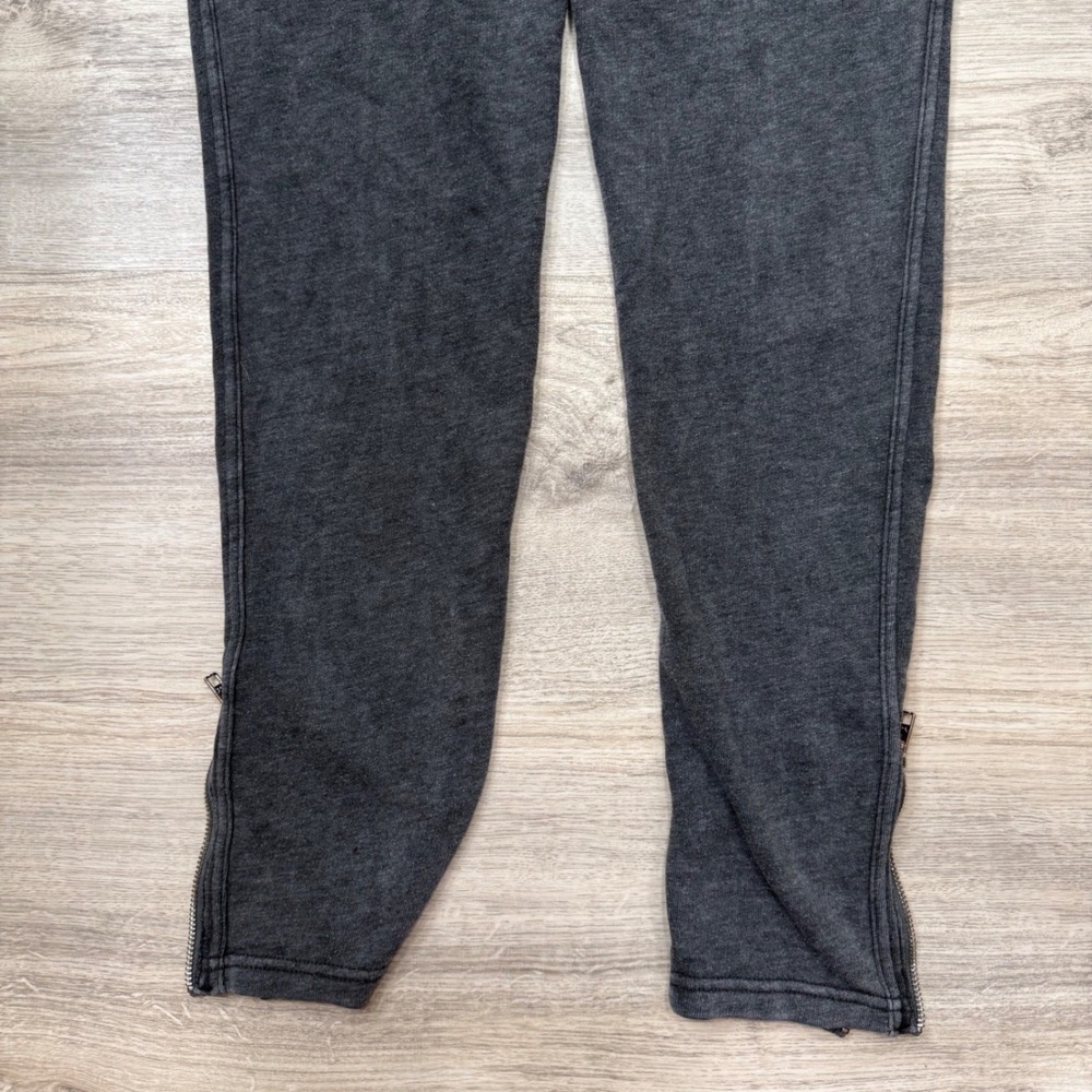 PINK Victorias Secret Charcoal Gray Acid Wash Ankle Zip Joggers XS - Picture 10 of 11